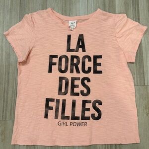 Cinq a Sept - La Force Des Filles (Girl Power) Graphic Tee blush - pink S Small
